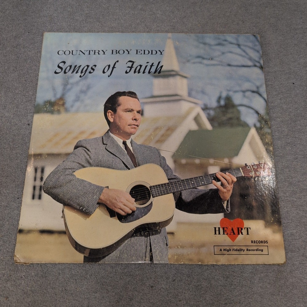 Country Boy Eddy Songs of Faith Vinyl LP Heart Records Gospel Religious 33 RPM - Picture 1 of 3